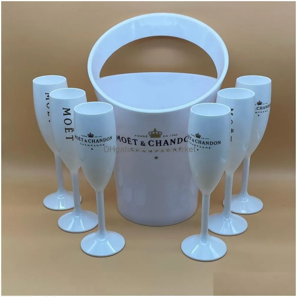 wine glasses ice bucket champagne flute set white plastic champagne party sets