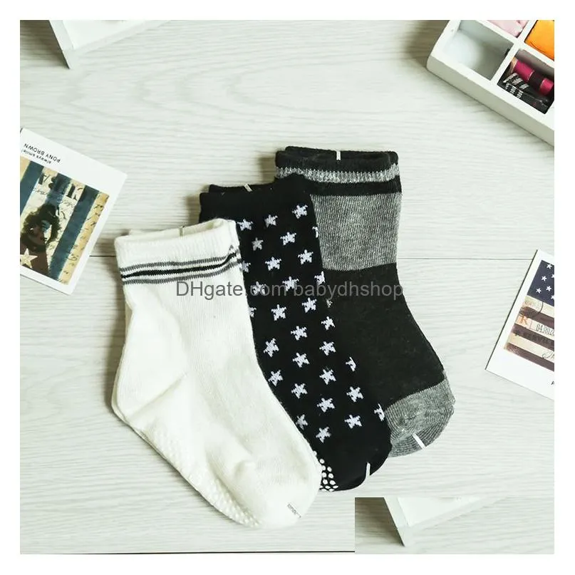 kids socks 12 pairslot baby toddler kid sock boy girl non skid anti slip knit ankle grip socks 221021