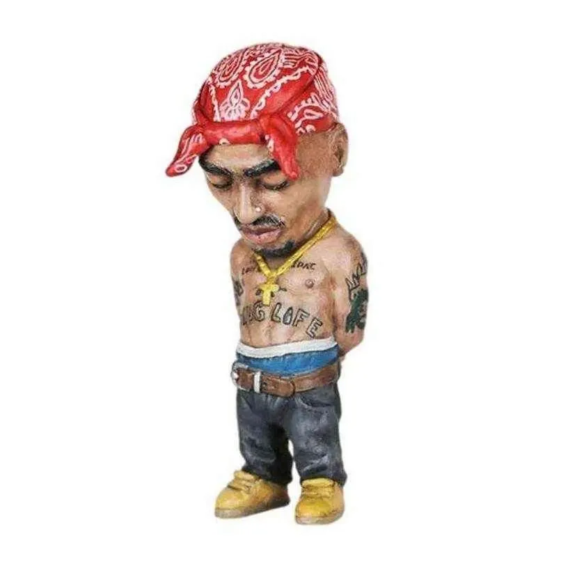 decorative objects figurines mini resin ornaments hip hop funny rapper bro figurine set for home indoor outdoor decorations party