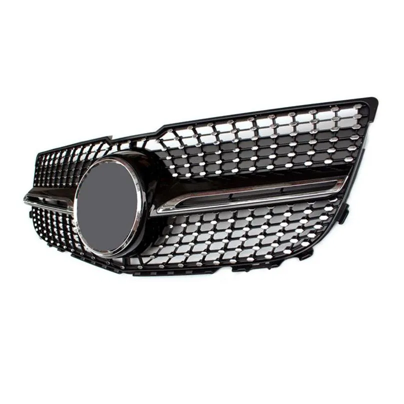 glk x204 diamond abs material kidney grilles 2012-2014 replacement center mesh grille front bumper