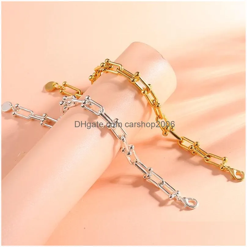 u bamboo knot chain style stainless steel bracelets women fashion jewelry christmas gift