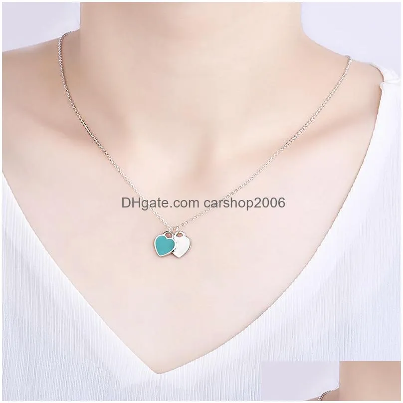 imitation s925 silver pendant necklace heart shape for women fashion jewelry original gift