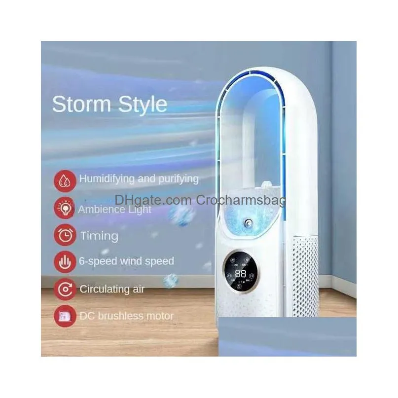 Other Home & Garden New Portable Leafless Electric Fan Air Cooler 6 Speed Silent Timer Conditioner Cooling Humidifier Desktop Conditio Dhdmz
