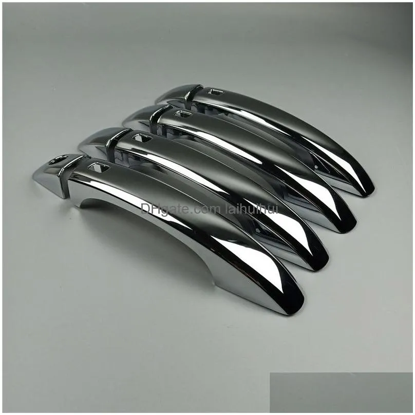 car outer door handles decoration frame cover chrome doorknob trim for audi a4 b8 q3 q5 door bowl covers exterior decals