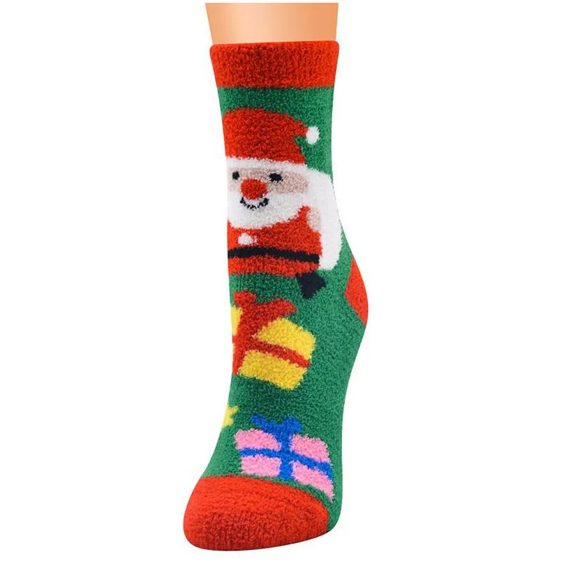 New Christmas Socks Series For Ladies Coral Veet Drop Delivery Dhunn