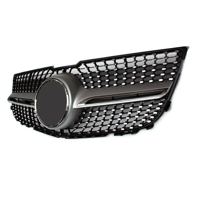 glk x204 diamond abs material kidney grilles 2012-2014 replacement center mesh grille front bumper