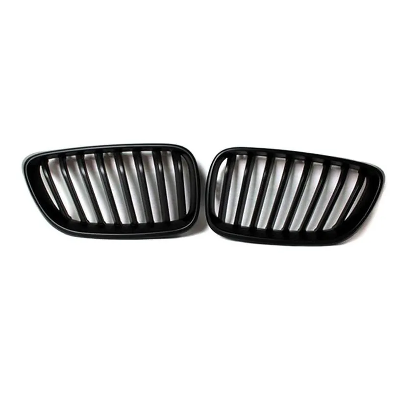 1 pair car styling kidney black replacement grille for 2 series f22 f23 2014add abs racing grilles