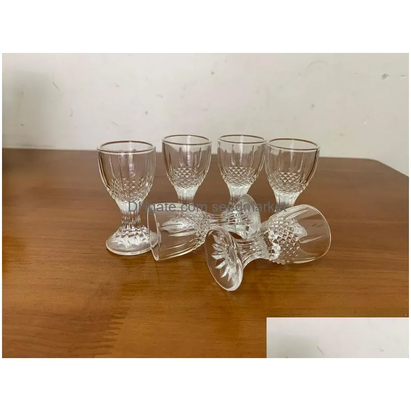 6pcs s glass cup creative spirits wine mini glass cup glasses party drinking charming thick small cup