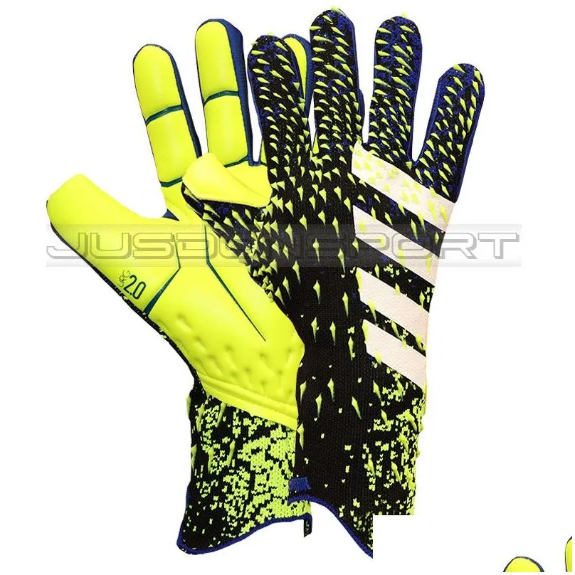 Jusdon Unisex adults goalkeeper gloves soccer football gloves 3MM latex without fingersaves3855971