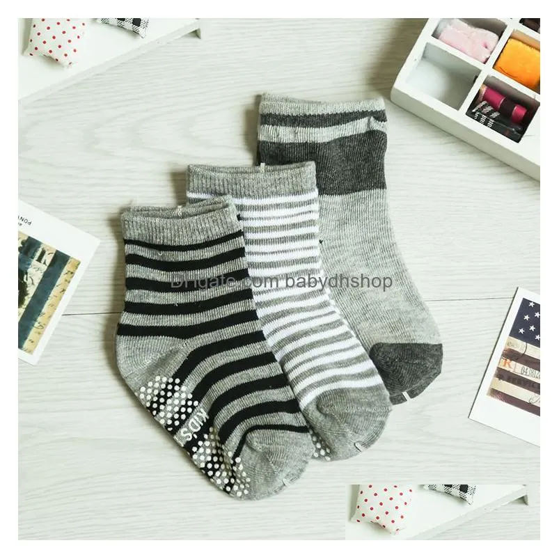 kids socks 12 pairslot baby toddler kid sock boy girl non skid anti slip knit ankle grip socks 221021