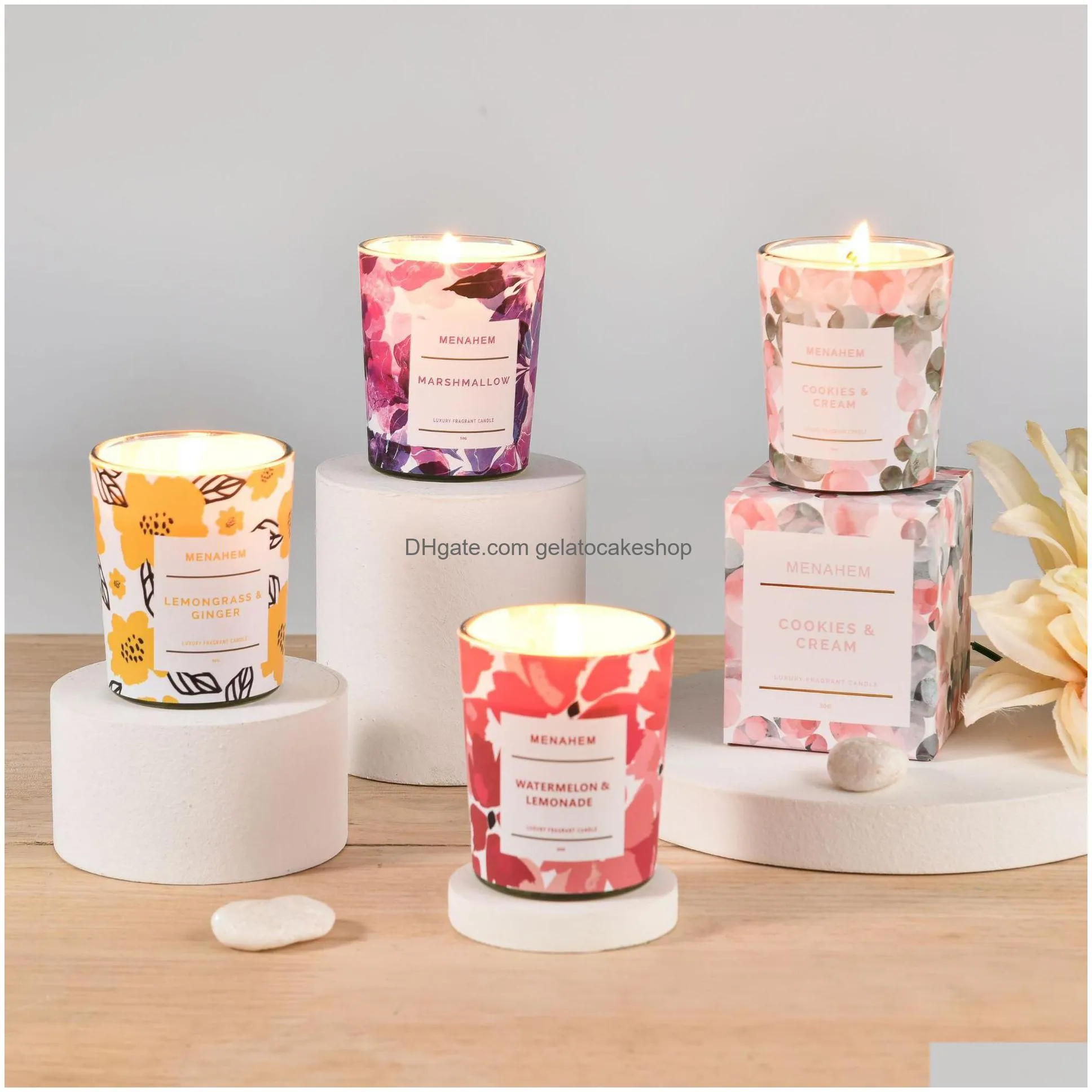 luxury household aroma soy candle gifts handmade smokeless scented candle romantic wedding birthday party home decoration