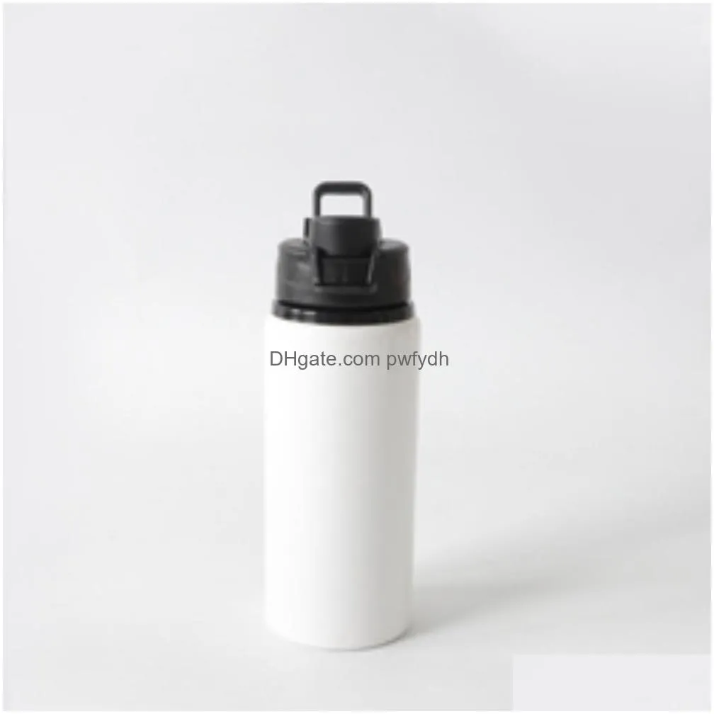 american style 600ml aluminum sports bottle with heat transfer personalized printing pattern