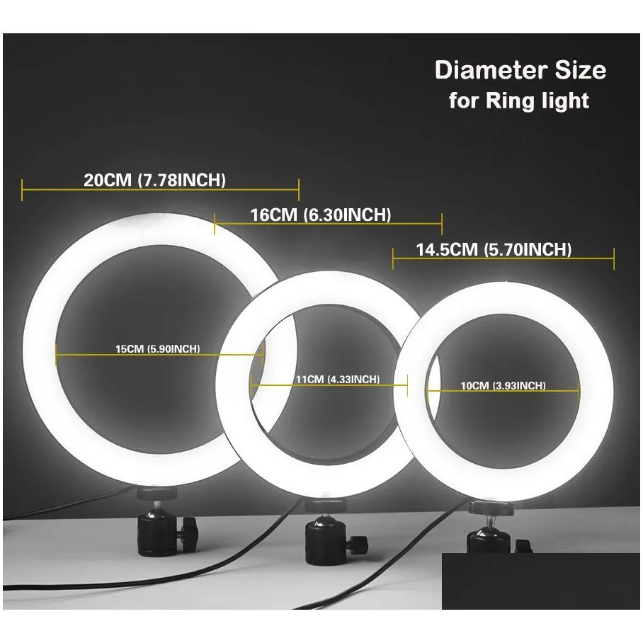 57039039 60390398039039903903910039039inch Ring Lamp Light Selfie Pography Lighting Dimmable LED1188005