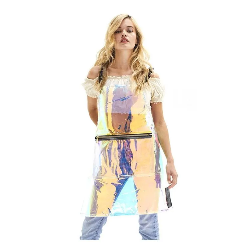 Aprons Barber Waterproof Clear Transparent Custom Color House Accessories Kitchen Hair Salon Washable TPU Man Women`s 230207