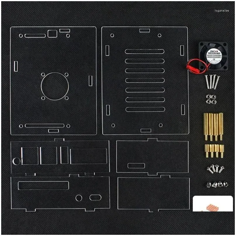 Clear Computer Cooling Fan With Acrylic Case And Copper Screwfix Fans For Visionfive2 Risc V