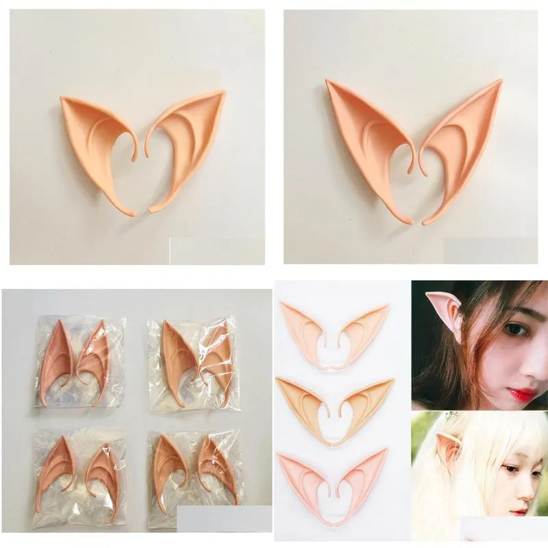 Elf Ear Halloween Fairy Cosplay Accessores Vampire Party Mask For Latex Soft False Ear 10cm And 12cm WX99344311161