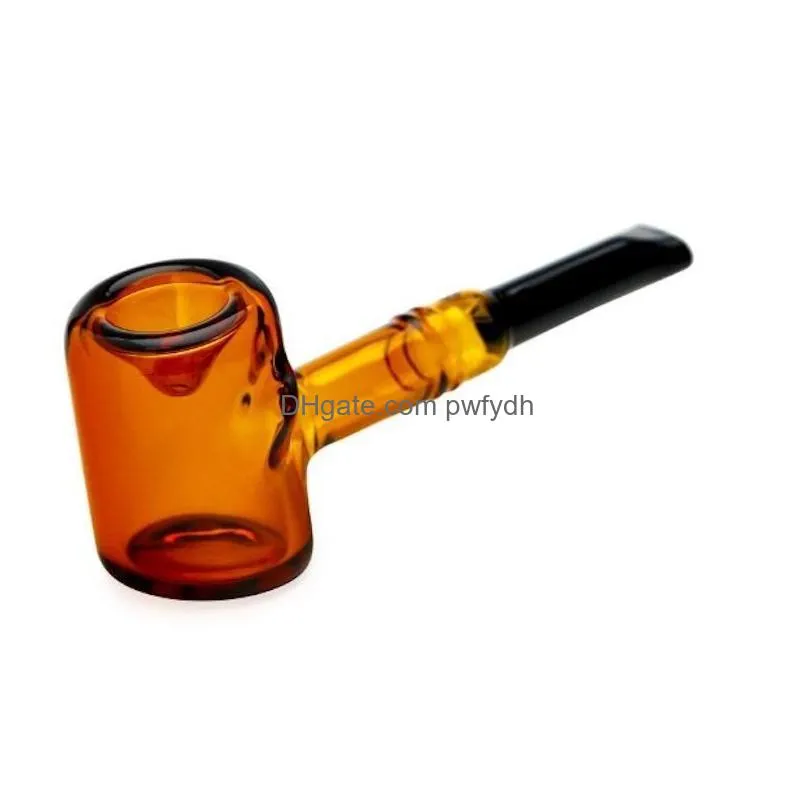 wholesale est thick colorful glass poker tankard sitter sherlock tobacco pipe labs dry herb hand pipe thick colorful glass poker