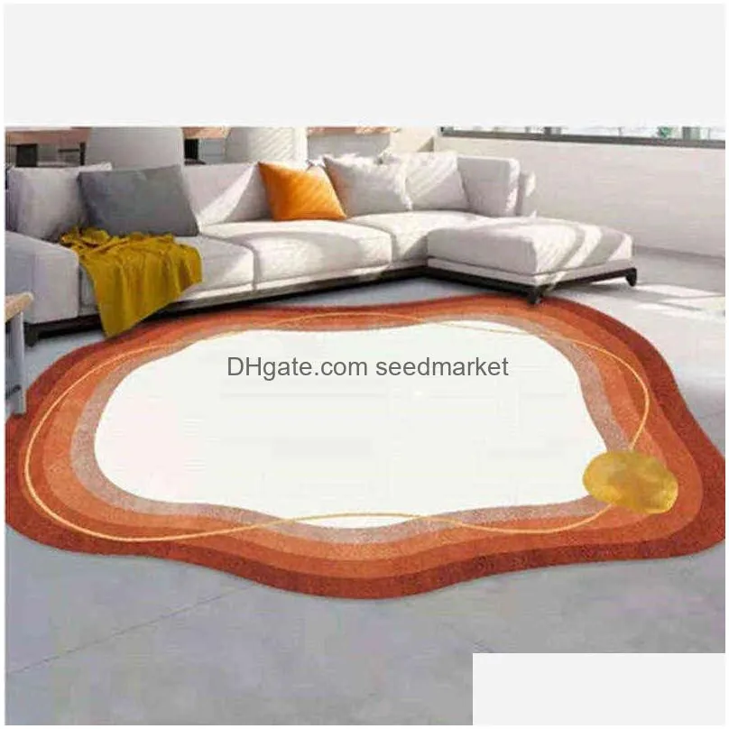 irregular living room carpet line floor mat big carpets for bedroom soft rug sofa beside large area rugs kichen mats home decor 211204