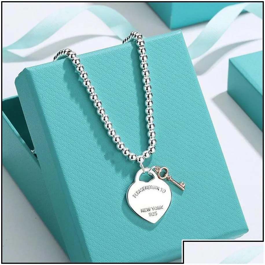 Pendant Necklaces Pendant Necklaces Clavicle Chain Design Brand Heart Love Necklace Gold Sier For Women Jewelry Gift Drop Delivery 2 J Dhvfr