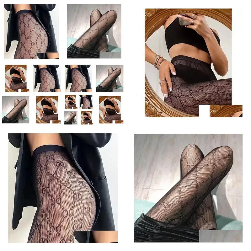 Textile Designer Socks Women Sexy Letter Stockings Fashion Luxury Summer Breathable Leg Tights Sexy Lace Stocking Dancing Dress