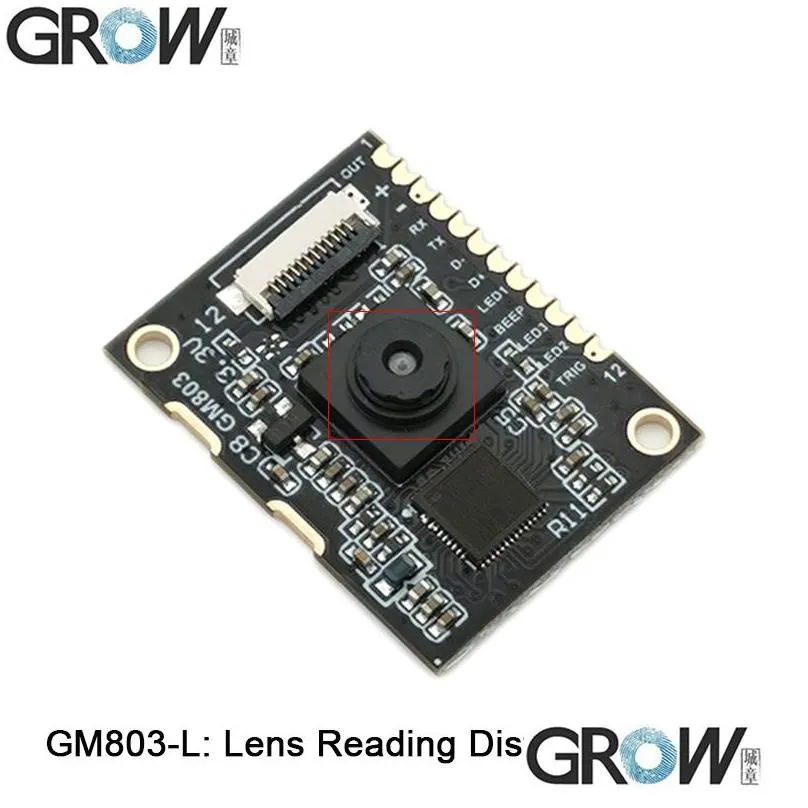 GROW GM803-L Small DC3.3V USB/TTL232 Interface 7-50cm Reading Distance Barcode Scanner Module 1D/2D QR Bar Code Reader PDF417 for