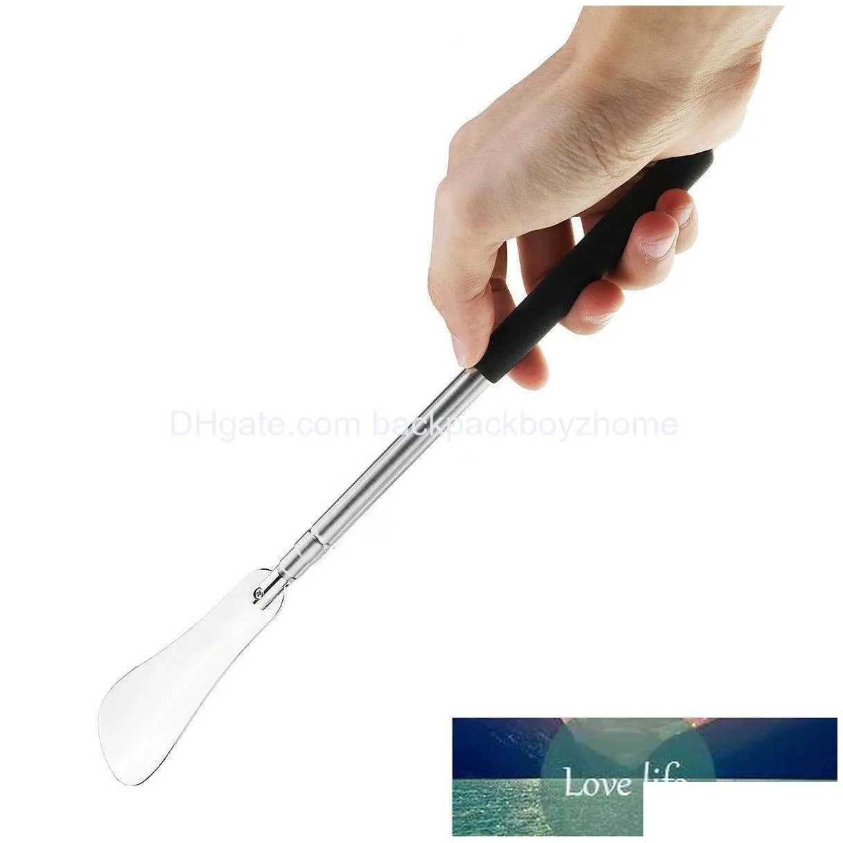 long handle shoe horn flexible silver stainless steel shoe horn stick shoe lifter tool professional spoon tool 30.564cm factory price expert design