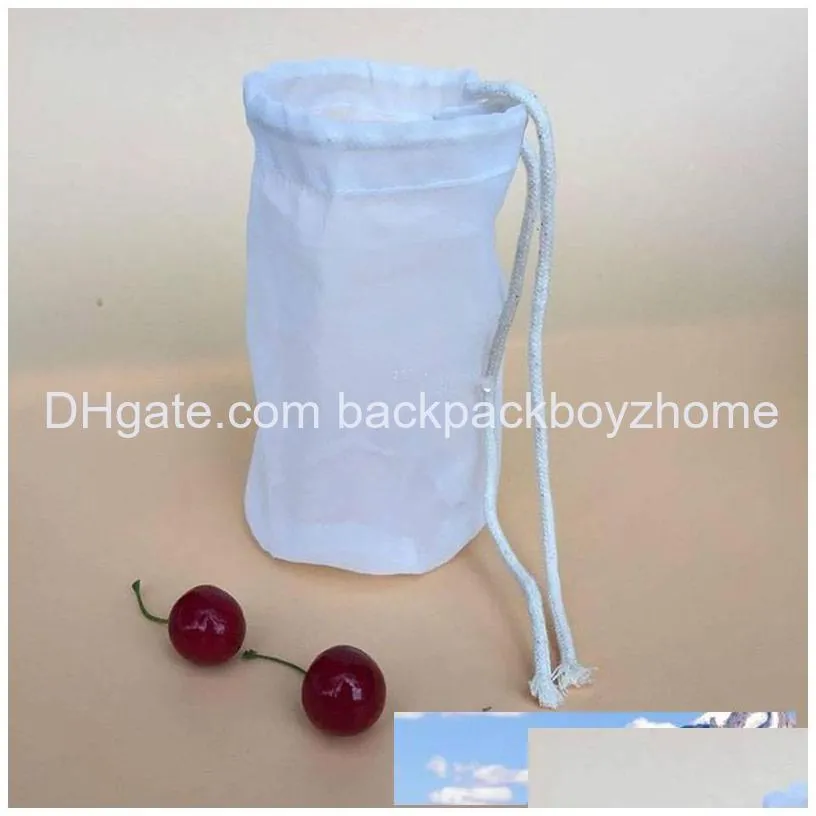nylon fine mesh food strainer filter bag for home nut milk bag cold brew coffee juice 25x30cm