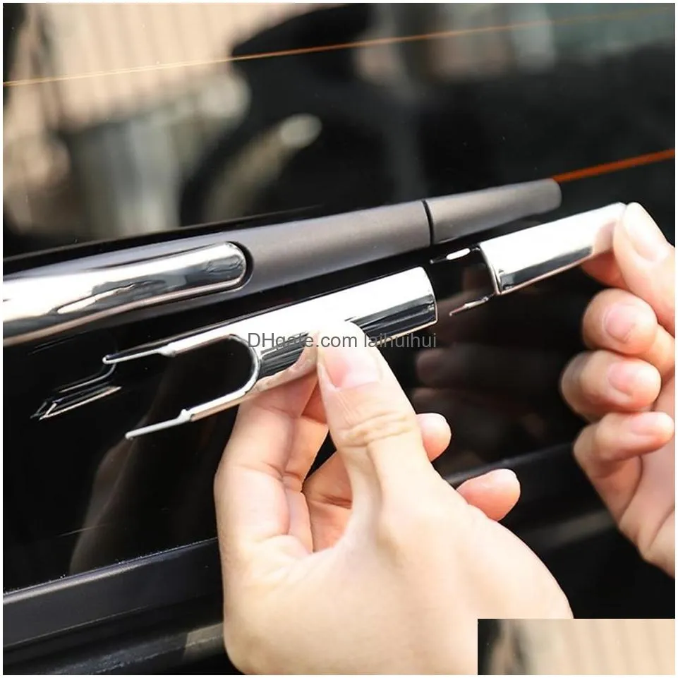 carmango for jeep wrangler 2018-2021 auto car chrome rear wiper cover frame trim decoration protector exterior accessories2935