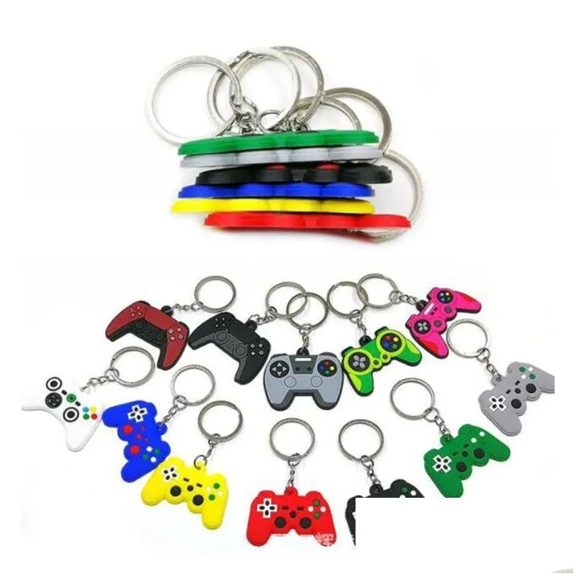 Keychains & Lanyards Keychains Lanyards Pvc Soft Rubber Game Keychain Pendant Diy Custom Logo Gift Cartoon Decoriation Accessories Dro Dhyde