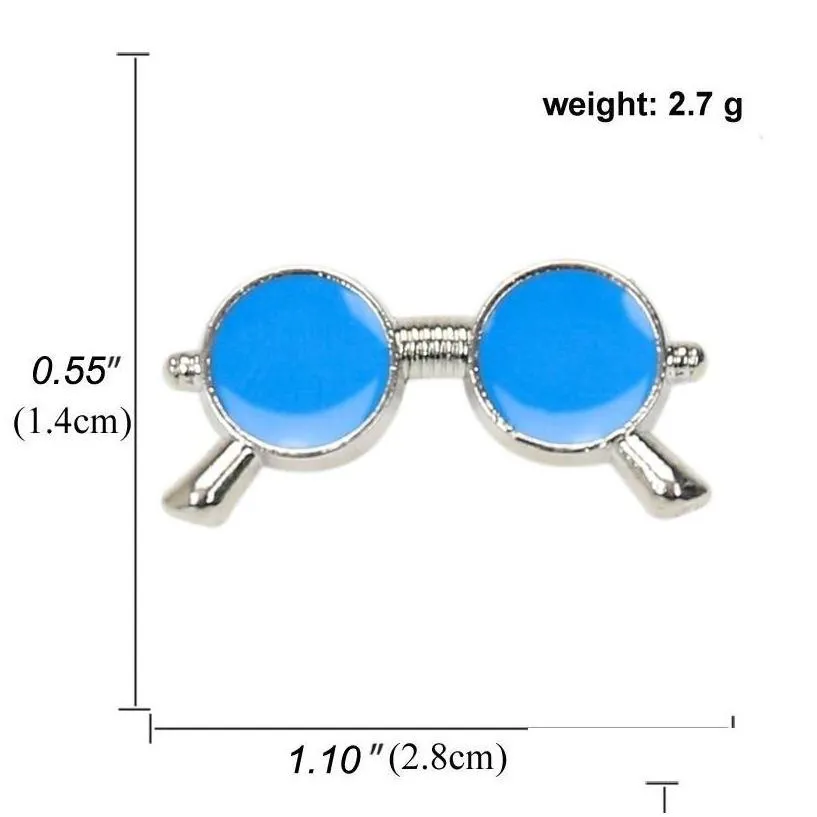 Pins, Brooches Pins Brooches Korean Colored Lapel Pin Cartoon Sunglasses Plated Sier Badge Colorf Glasses Brooch Funny Jewelry Wholesa Dhfvl