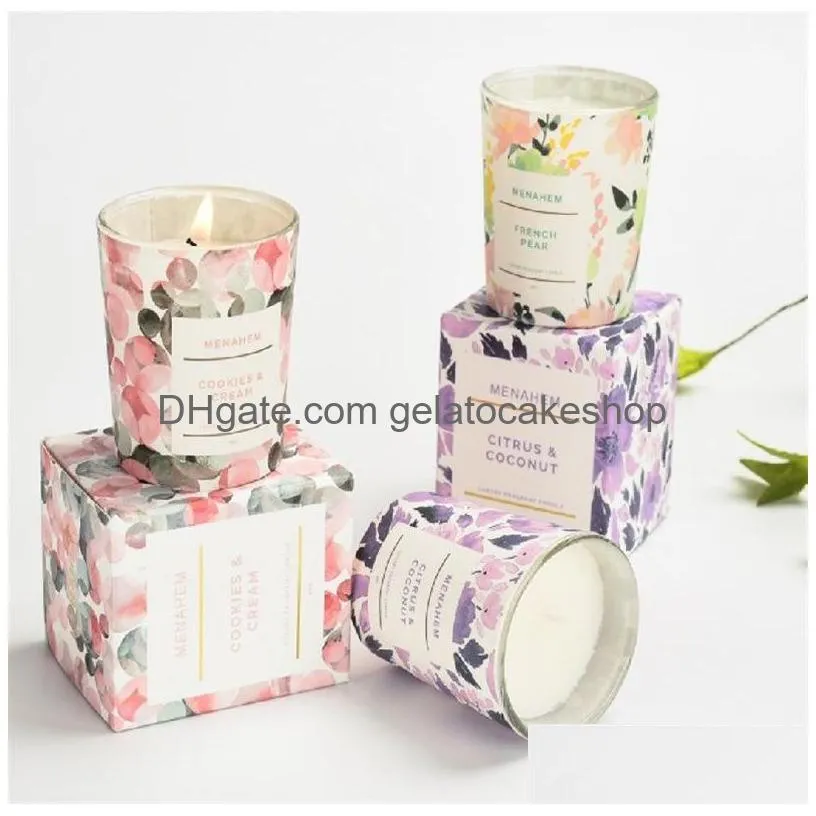 smokeless fragrance soybean wax aromatherapy candles cotton wick soy wax candles wedding birthday christmas valentine day gifts