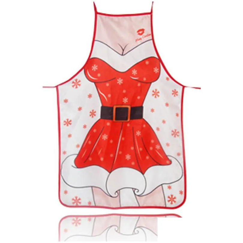 Christmas Decorations For Home 1 Pcs Santa Claus Apron Xmas Decor New Year Gift 50Cm X 70Cm Drop Delivery Dh6Gs