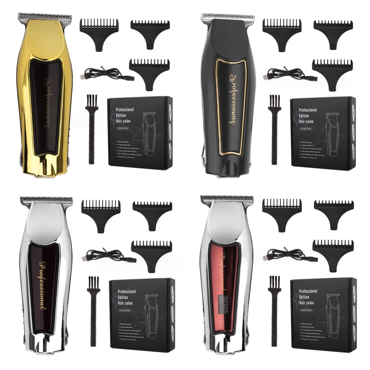 hair trimmer 5 start detailer all-metal barber clipper professional electric men cordless cutter hine cut magic rechargeable229v dro