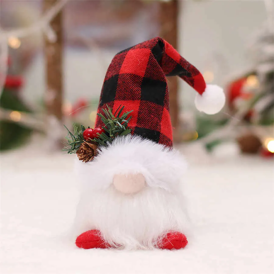 Xmas Ready To Ship natal navidad Mini Faceless Gnome Christmas Tree Ornament LED Christmas Hanging Decoration For Home Decor