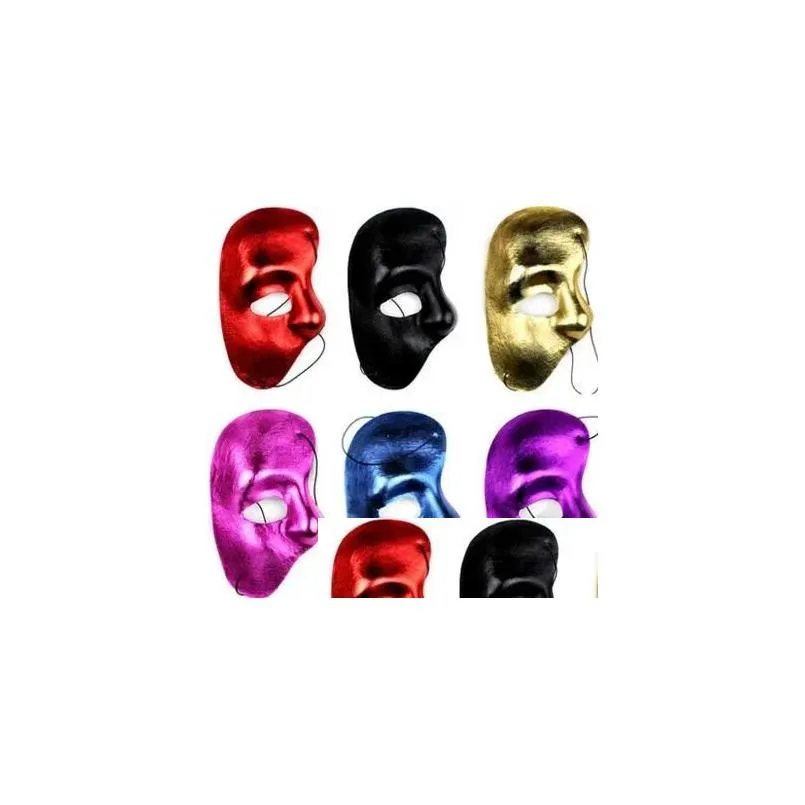 Mask Left Half Face Phantom Of The Night Opera Men Women Masks Masquerade Party Masked Ball masks Halloween festive supplies