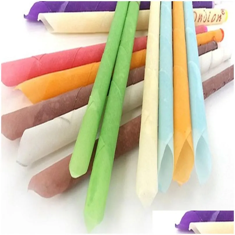 Candles 8 Colors Ear Candle Natural Aromatherapy Bee Wax Auricar Therapy Ears Coning Care Treatment Fragrance Candling Candles Sticks Dhram