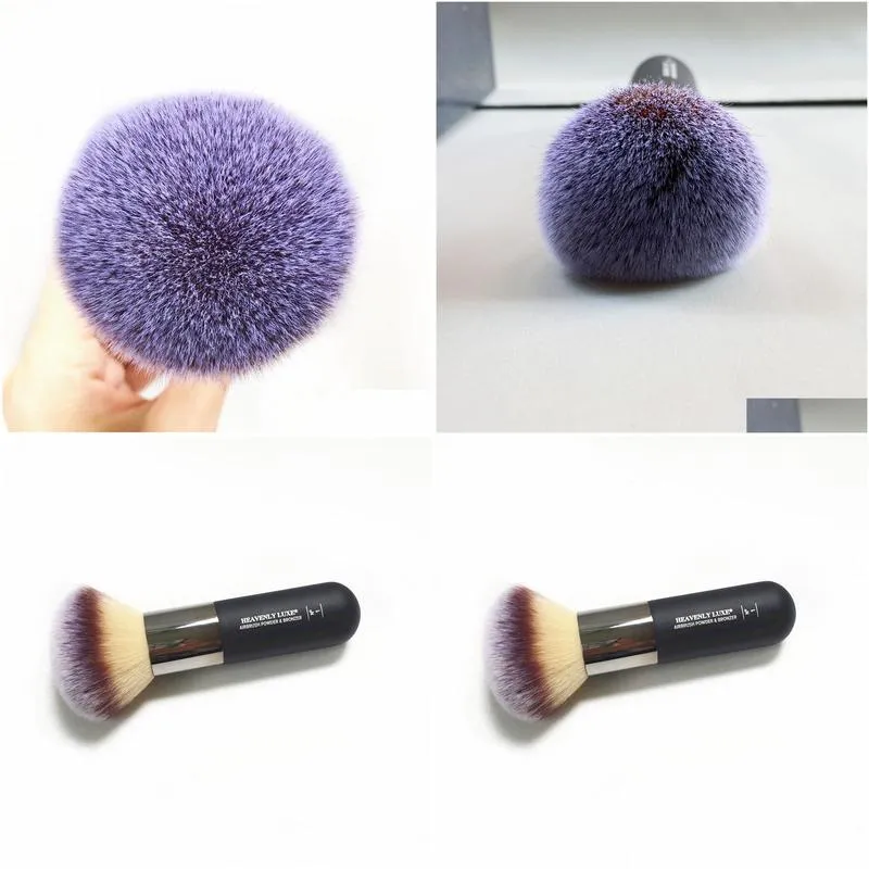 heavenly luxe airbrush powder bronzer makeup brush 1 - deluxe large beauty cosmetics face blender tools