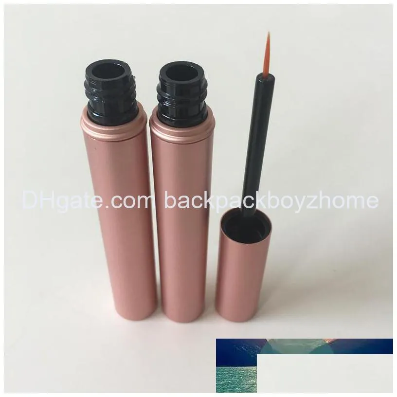 4ml cosmetic packing containers empty eyeliner liquid growth refillable aluminum bottle rose gold eyelash split vial accessories