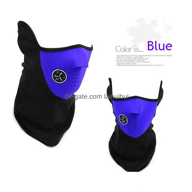 winter warm mask windproof cycling half face mask cover for motorcycle bike ski outdoor sports neck scarf headwear