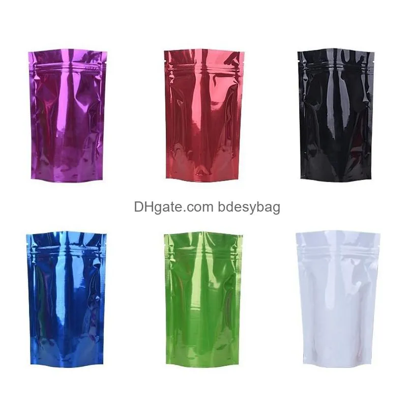 colorful food powder storage bag heat sealable stand up pouch aluminum foil self sealing plastic bag wholesale lx2358