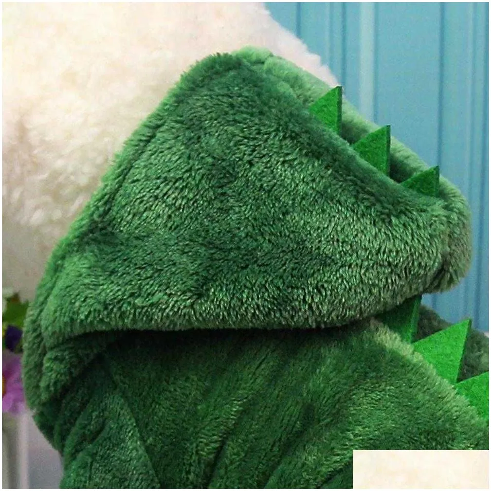 Pet Cat Clothes Funny Dinosaur Costumes Coat Winter Warm Fleece Cat Cloth For Small Cats Kitten Hoodie Puppy Dog Clothes XS-XXL