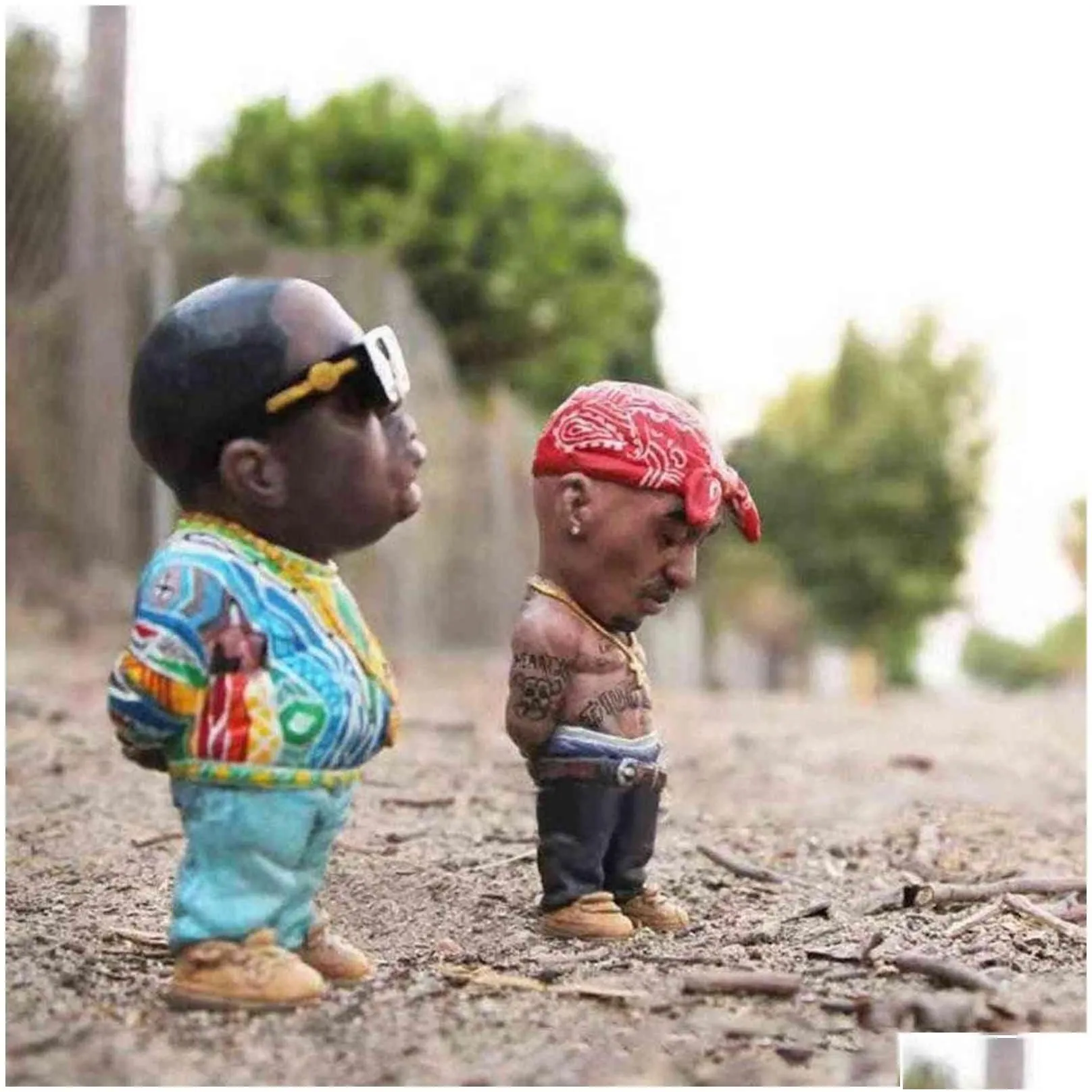 decorative objects figurines mini resin ornaments hip hop funny rapper bro figurine set for home indoor outdoor decorations party