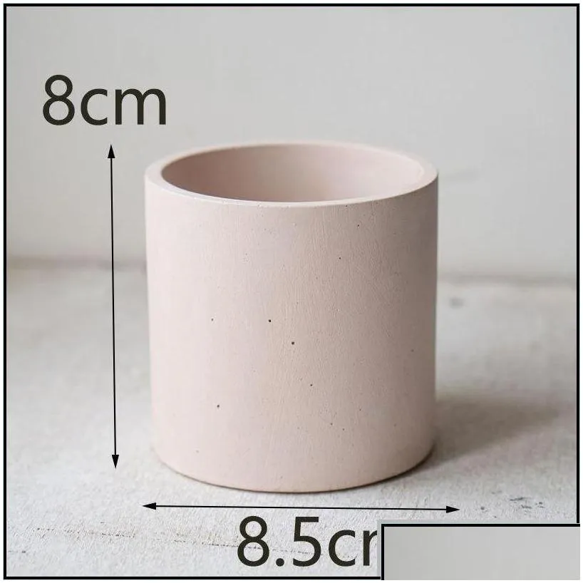 candle holders round vessel cement cup sile mod concrete jar candlestick plaster pen holder mold drop delivery 2022 home garden dhnvn