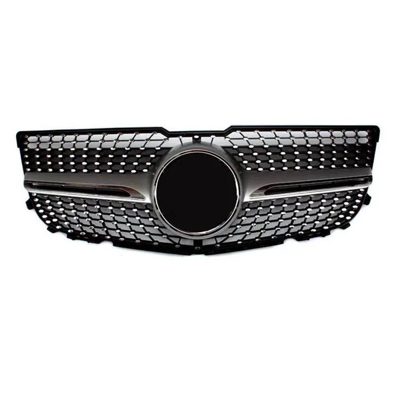 glk x204 diamond abs material kidney grilles 2012-2014 replacement center mesh grille front bumper