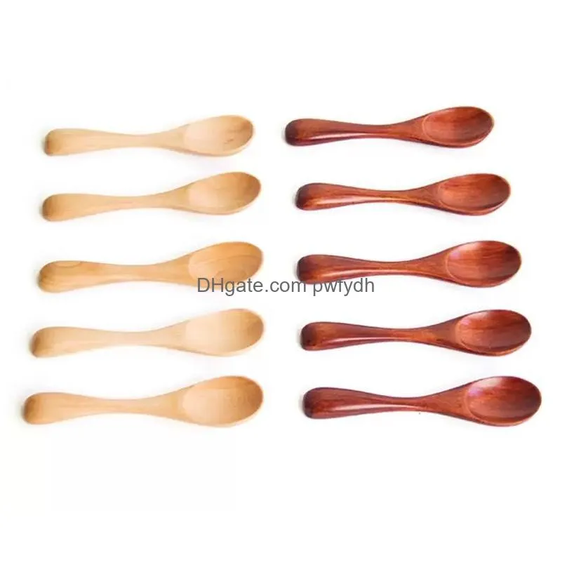 natural wooden spoon scoop wood tea honey coffee condiment salt sugar spoons