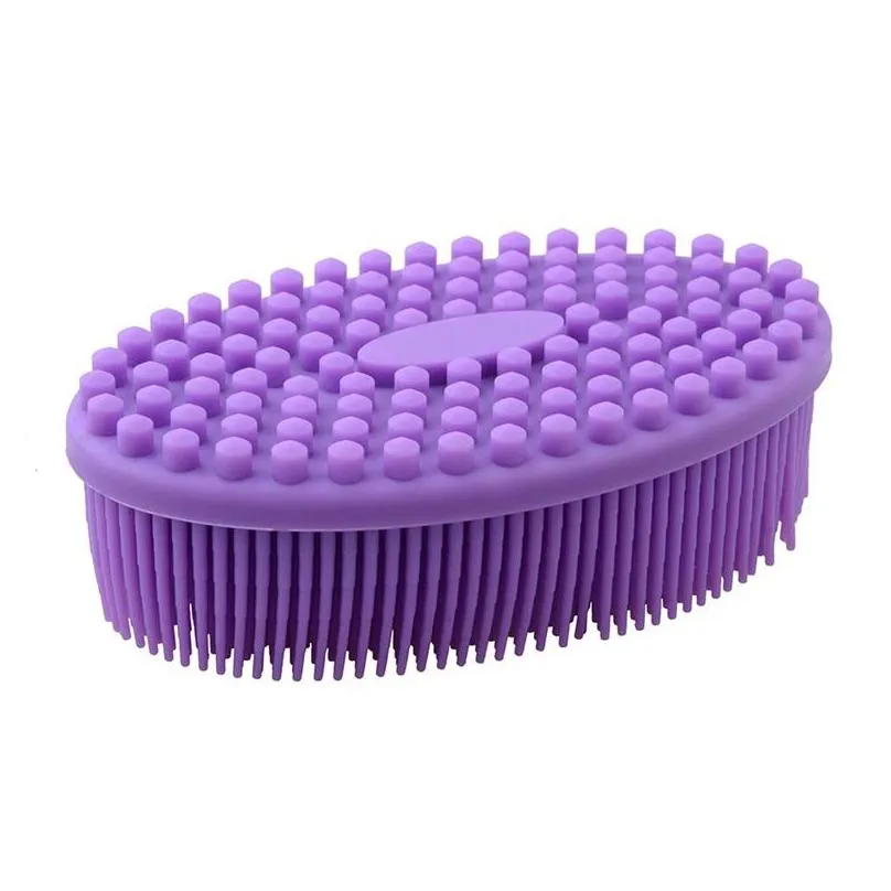 bath silicone brush cleaning body brushes bathing articles women men children uni washing equipment 7 5ws b2