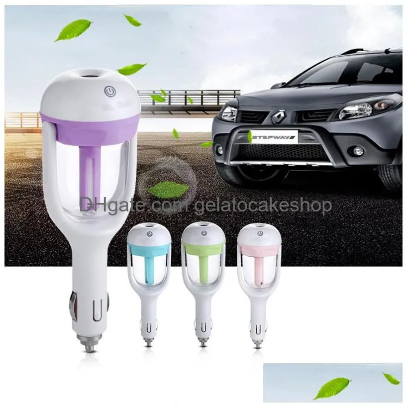 12v car steam humidifier air purifier aroma diffuser  oil diffuser cars humidifiers multi-colors