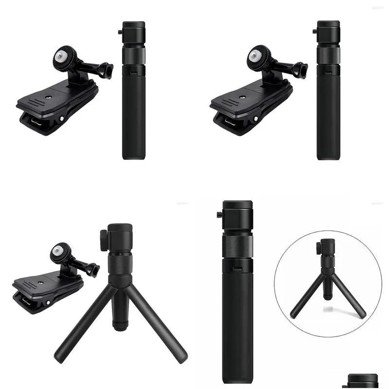 Tripods Rotating Time Selfie Stick Holder Tripod Monopod For Insta360 One X & Backpack Clip X/Evo Action Camera