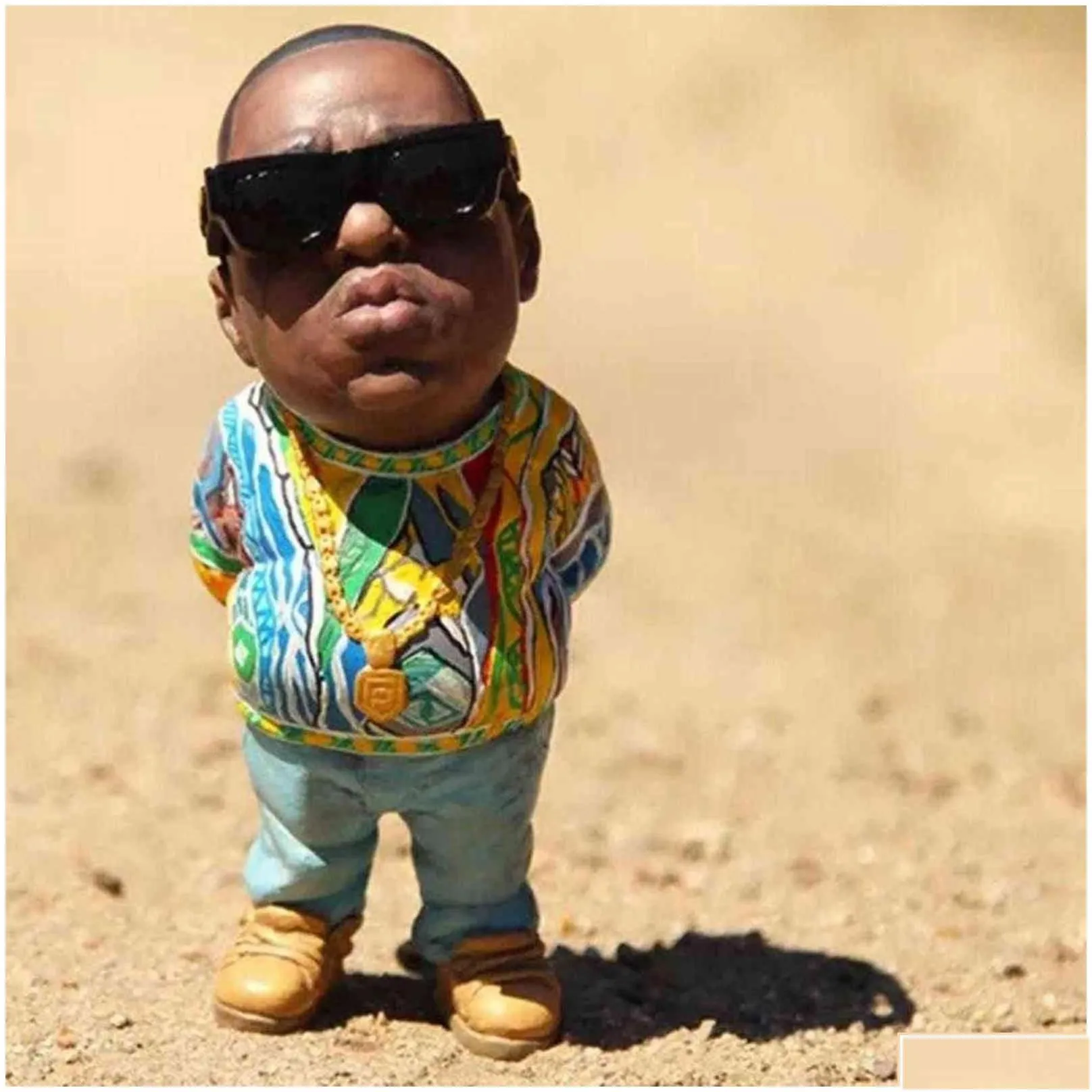 decorative objects figurines mini resin ornaments hip hop funny rapper bro figurine set for home indoor outdoor decorations party