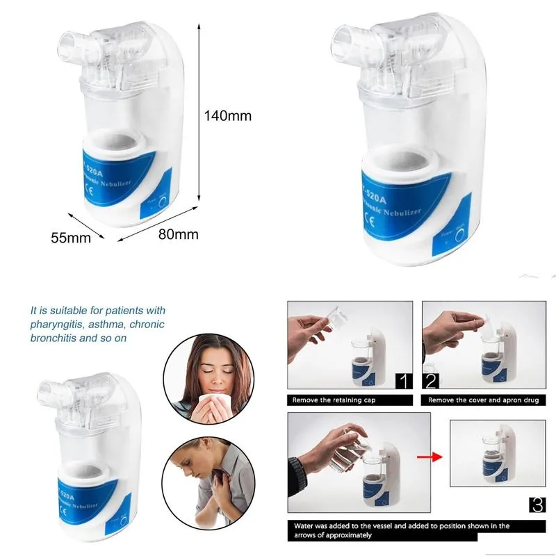 Ultra humidifier Atomizer MY520A Beauty Instrument Spray Aromatherapy Steamer Handheld Portable Asthma Inhaler Nebulizer Y200416